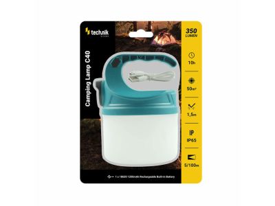 Technik MT-C40 Camping Lantern kempinglámpa, dupla fényforrás, stroboszkóp, 360° szög