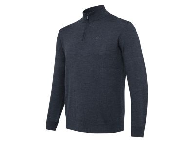 Merino Half Zip pulóver - Ebony