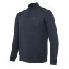Merino Half Zip pulóver - Ebony