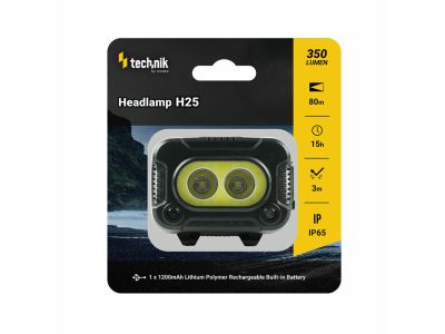 Technik MT-H25 čelovka s pogumovaním, LED CREE XPG-2+LED COB, USB-C, červené svetlo, stroboskop