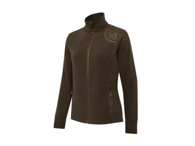 HP Logo Full Zip Fleece női pulóver - Brown Bark