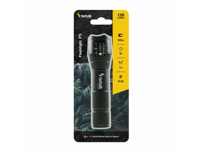 Technik MT-P5 Flashlight lámpa (1x18650 800mAh), XPE LED, micro-USB, villogó, SOS 