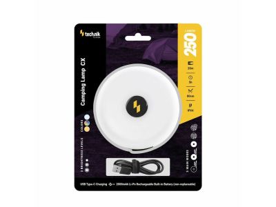 Technik Kempingová lampa (nabíjateľná) XPG+24 LED + USB-C 250 lm (MT-CX)